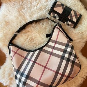 Burberry Nova check hobo handbag